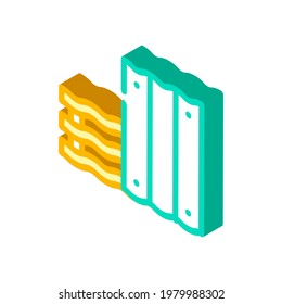 roofing material building material isometric icon vector. roofing material building material sign. isolated symbol illustration
