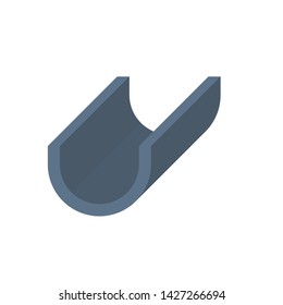 Roofing material icon set design for architectural design work.