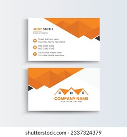 Roofing Service Creative and Clean Double-sided Business Card Template. Creative and Clean Double-sided Business Card Template