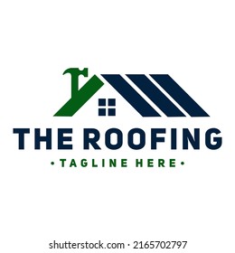 roofing service logo design creative 