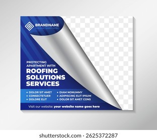 Serviços de soluções de telhados Linha do tempo cobertura de mídias sociais, movimentação de casa, modelo de design de banner, banner de mídias sociais para anúncios, banner de mídias sociais. 