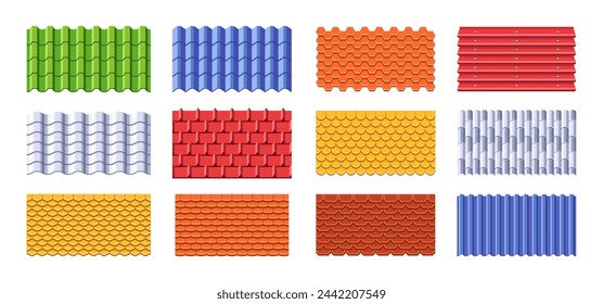 Colección Tiles. La Arcilla, El Hormigón, El Metal O La Pizarra Proporcionan Una Protección Duradera Y Resistente A La Intemperie Para Los Techos Caseros