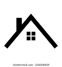 Roofs house silhouette icon, city concept template panorama, landscape vector illustration .