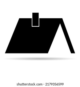 Roofs house silhouette icon, city concept template panorama, landscape vector illustration .