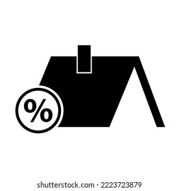 Roofs house silhouette icon, city concept template panorama, landscape vector illustration .