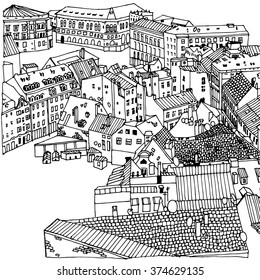The roofs of the old town in Riga