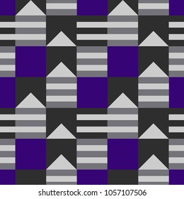 Roofs and windows seamless pattern. Suitable for screen, print and other media.