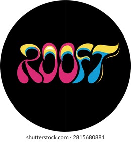 ROOFT Stylized Colorful 3D Text Logo