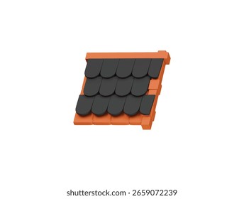 rooftile icon 3d illustration render