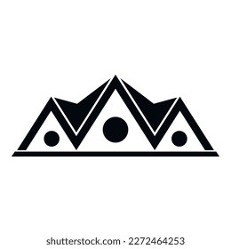 Rooftop icon simple vector. Roof building. Metal cover