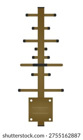 Rooftop tv antenna. vector illustration	
