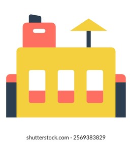 Rooftop Urban Lifestyale icon illustration