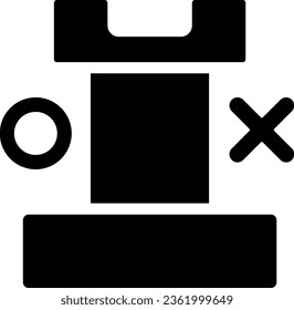 Rook black glyph icon. Strategy and decision making. Business and management. Chess piece. Decision making. Silhouette symbol on white space. Solid pictogram. Vector isolated illustration