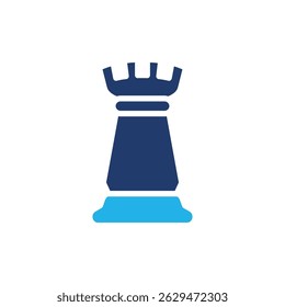 Rook chess colored icon vector design good for web or mobile app
