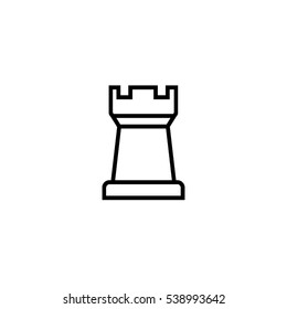 Rook Chess Figure Outline Icon