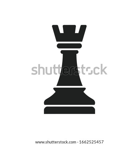 Rook chess icon. Boat chess icon. Modern Black color illustration of rook chess vector icon for web design