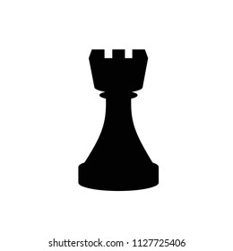 Rook chess icon isolated on white background. Rook chess icon for web site, app, logo and print presentation. Creative art concept, vector illustration, eps 10