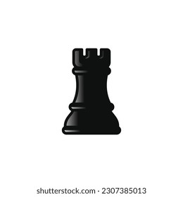 Rook chess icon isolated on white background