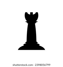 Rook chess icon on white background. Vector illustration.
