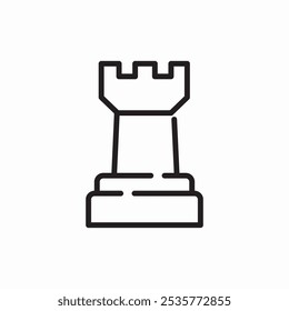 rook chess icon sign vector