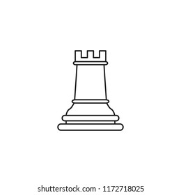 Rook of chess icon toy success on the white background