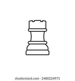 Rook chess icon vector. EPS 10 editable vector