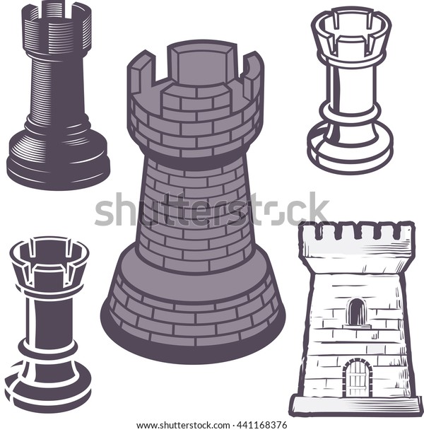 Rook Chess Piece Collection のベクター画像素材 ロイヤリティフリー