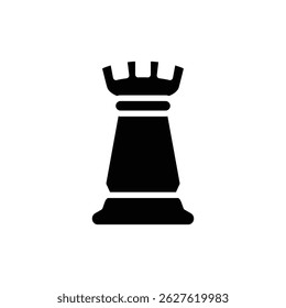 Rook chess solid icon vector design good for web or mobile app