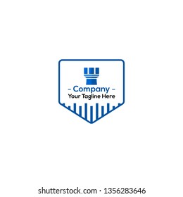ROOK CHESS STRATEGIC LOGO ICON EMBLEM SIGN SYMBOL EPS 10
