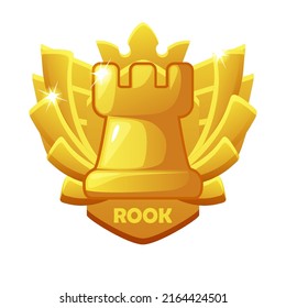 Rook icon. Chess award symbol for chess strategy board game.
