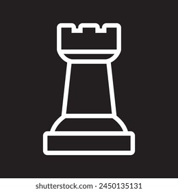 rook icon, chess piece rook, vector illustration 