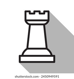 rook icon, chess piece rook, vector illustration 