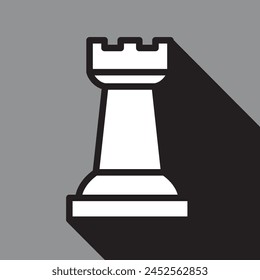 rook icon, chess piece rook, vector illustration 