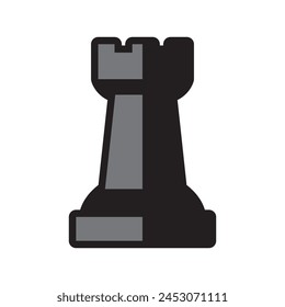 rook icon, chess piece rook, vector illustration 