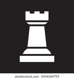 rook icon, chess piece rook, vector illustration 