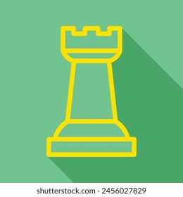 rook icon, chess piece rook, vector illustration 