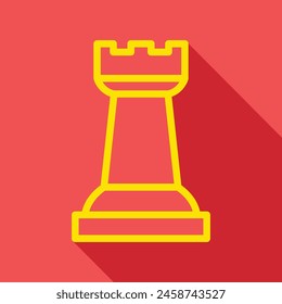 rook icon, chess piece rook, vector illustration 