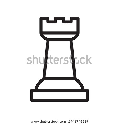 rook icon, chess piece rook, vector illustration 