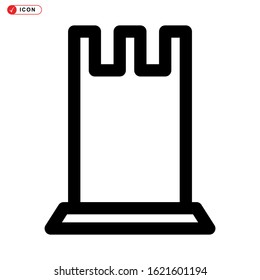 rook icon isolated sign symbol vector illustration - high quality black style vector icons
