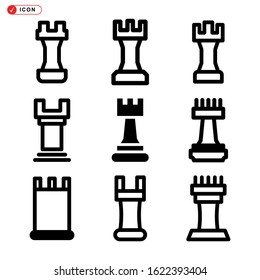 rook icon isolated sign symbol vector illustration - Collection of high quality black style vector icons
