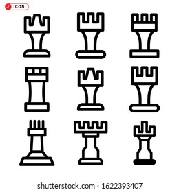 rook icon isolated sign symbol vector illustration - Collection of high quality black style vector icons
