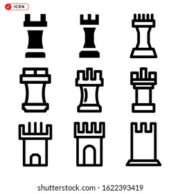 rook icon isolated sign symbol vector illustration - Collection of high quality black style vector icons
