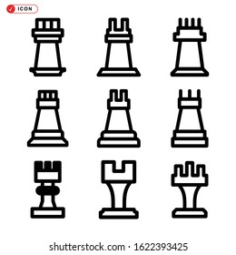 rook icon isolated sign symbol vector illustration - Collection of high quality black style vector icons
