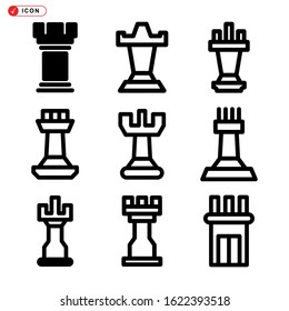 rook icon isolated sign symbol vector illustration - Collection of high quality black style vector icons
