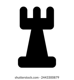 Rook icon. Simple Chess Related Vector Icon. Vector illustration.