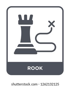 rook icon vector on white background, rook trendy filled icons from Startup stategy and success collection, rook simple element illustration