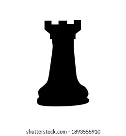 Rook outline vector icon. Chess game. Bishop. Pawn. Queen battle. Competition symbol.