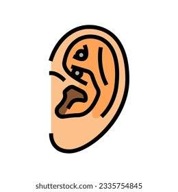 vector de icono de color de anillo de amarre perforante. señal de perforación de asfalto. ilustración de símbolo aislado