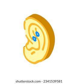 rook piercing earring isometric icon vector. rook piercing earring sign. isolated symbol illustration
