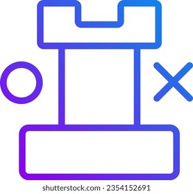 Rook pixel perfect gradient linear vector icon. Strategy and decision making. Business and management. Thin line color symbol. Modern style pictogram. Vector isolated outline drawing